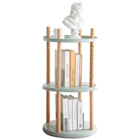 Storage Shelf, 360Â° Rotating Bookshelf, 3 Tier Bookcase w/ Large-Capacity Storage Space, Multifunctional Storage Rack, Compact Design