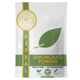 Pride of India | Lemongrass Powder 3.53 oz (100 gm) resealable pouch pack | Ideal for Cooking & Drinks | Perfect seasoning for Juices, Smoothies